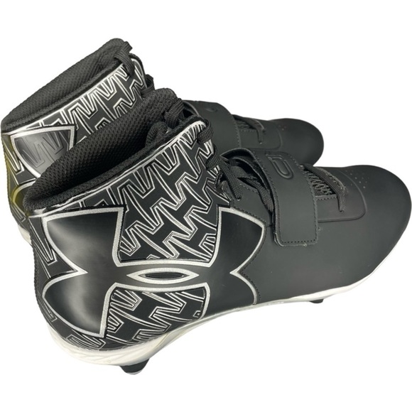 Under Armour Other - 𝅺Under Armour Men's UA C1N Mid Football Cleat 1264317-001 Black SZ 12